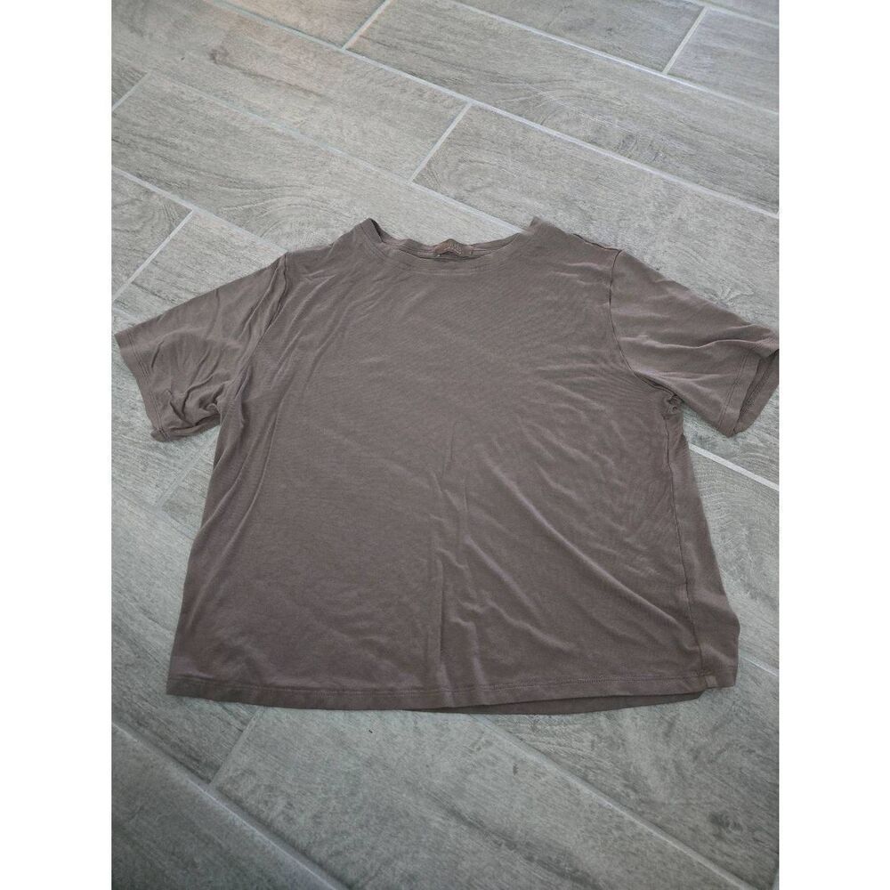 Women's Nuuds Pajama Top Tee Mocha Short Sleeve Sleep Lounge Size‎ Small